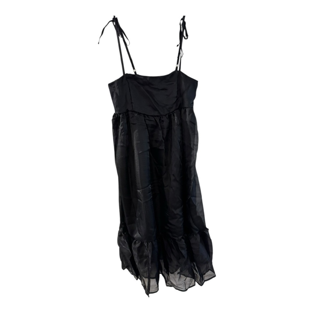 Wild Fable Black Mini Tie-Strap Dress